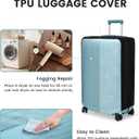 Travelkin Clear Luggage Cover Protectors For Suitcase Transparent TPU Suitcase Cover Protector Fit 18-32 Inch Luggage