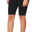 Jockey Women's Active High Waist 10'' Bike Shorts (Black, XL)