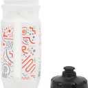 BORDSTRACT Sports Water Bottle, 550ml/18oz Squeeze Water Bottle with Athletic Design, Leak Proof BPA Free Water Bottle for Cycling, Gym, Hiking, Traveling (White)