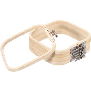 PATIKIL 6 Pieces 6.3" x 6.3" Square Embroidery Hoops, Adjustable Bamboo Cross Stitch Hoops Ring Embroidery Frame Punch Needle Hoop for Sewing, Needlework, DIY