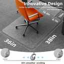 Office Chair Mat for Low Pile Carpet 36" x 48" Convex, Extended Protector | Clear PVC With Anti-Slip Studs, Extended Lip Protects Carpet Under Your Desk, Stable Chair Rolling, Home and Office Use