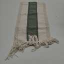 FEXIA Sage Green Table Runner 72 Inches Long with Tassels Boho Macrame Farmhouse Table Runners for Home Decor Party Bohemian Rustic Bridal Shower Dining Decorations(12x72 Inches)