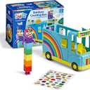 hand2mind Numberblocks Rainbow Counting Bus, Music Toys for Kids Ages 3-5, Toddler Musical Toys, Play Figure Playsets, Number Toys, Preschool Learning Toys, Math Toys, Birthday Gifts for Kids