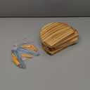 Small Wood Floating Shelves (4-Pack, 6-inch Diameter) - Round Sturdy Invisible Wall Mount Display for Small Plants,Toys,Bathroom,Living Room Storage & Modern Rustic Dcor (Carbonized Brown)