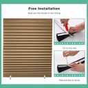 Changshade 6-Pack Pleated Paper Temporary Shades Light Filtering Cut to Size Temporary Paper Blinds for Indoor Windows of Office, Bedroom, Bathroom, Living Room, 48" W x 72" H, Brown