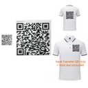 Iron-On QR Code Heat Transfer Vinyl for T-Shirts, Hoodies, Tote Bags DIY Wearable Art QR Code Sign for Google Review, Social Media sign, Facebook & Instagram, YouTuber Editable URL, Link to Any Page