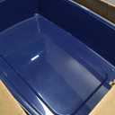 IRIS USA XX-Large Side Entry Cat Litter Box, Open Top Extra Large Litter Box for Big Cats and Multi-Cat Households, High Sided Scatter Shield, Easy to Clean, 30" L x 20" W x 14" H, Navy