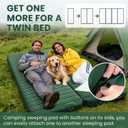 Self Inflating Sleeping Pad with Electric Pump 4 Inch Ultra Thick Memory Foam Sleeping Pad for Camping All Season Single Size Portable Automatic Inflatable Camping Mattress for Travel, Tent (Green)