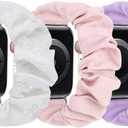 Scrunchie Bands Compatible with Kids Apple Watch Band, Cute Stretchy Breathable Strap for iWatch Series 10 9 8 7 6 5 4 3 SE SE2 SE3 Small Wrists Boys Girls