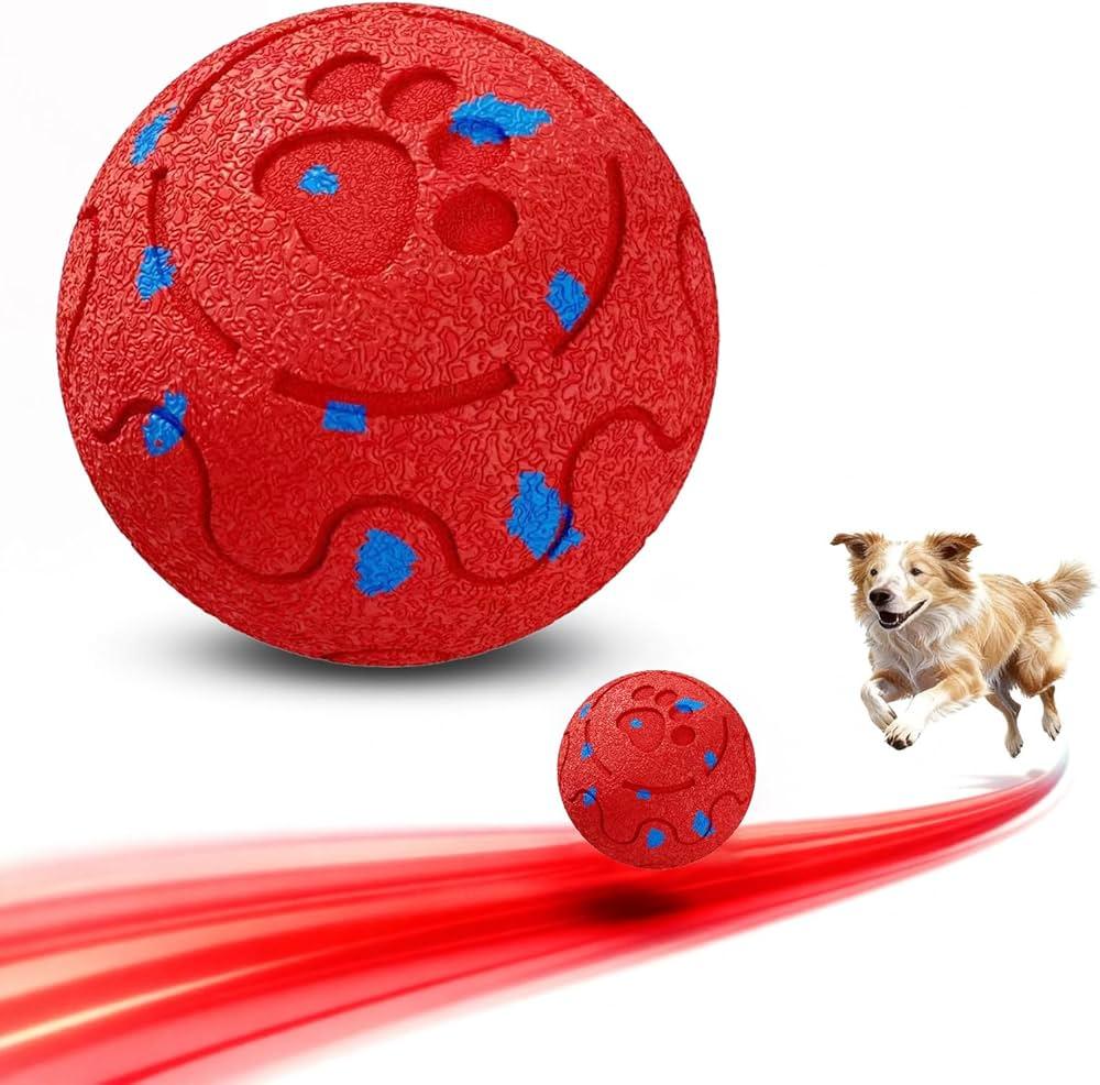 morhandisn Dog Balls: Interactive Dog Ball, SelfMoving Dog Toy with AutoRolling & Bouncing, ETPU Material, IP54 Waterproof, MotionActivated (Red, Large)