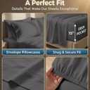 LANE LINEN 100% Cotton Sheets Full Size - Premium 600 Thread Count Sateen Weave for A Silky Feel - Extra Breathable & Cozy for Year Round Comfort - Fits Matresses Upto 15'' Deep - Charcoal