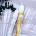 Catholic Baptism Candle - Baptismal Candle for Boys and Girls - Velas para Bautizo - White, Religious Symbols, Long Burning