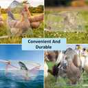 Chicken Catching Net Set 2 Nets with Adjustable 74 Inch Pole, Lightweight Bird & Animal Catcher for Chickens, Ducks, Geese, Fish, Cats Heavy-Duty Nylon Net with Stainless Steel Frame
