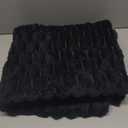 Whale Flotilla Throw Blanket for Couch with Jacquard Pattern, Fuzzy Soft Cozy Exquisite Blankets for All Season, Warm and Fluffy, 50x60 Inch, Black