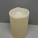 Homemory 6" x 9" Extra Large Outdoor Waterproof Candle with Auto 6-Hour Timer, No Remote, Ivory Plastic Made, Long Last for Half A Year