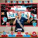 Happy Nurses Week Decorations - 15 Pcs 2026 Nurse's Day Appreciation Party Supplies Favors Pre-strung Thank You Nurse Banners Backdrop Garland Hanging Swirls Honeycomb Centerpieces Decor