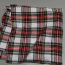 AQOTHES Pack of 2 Christmas Plaid Decorative Throw Pillow Covers Scottish Tartan Cushion Case for Farmhouse Home Holiday Decor Red and White, 24 x 24 Inches