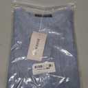 ZESICA Women's 2026 Fall Babydoll Peplum Tops V Neck Puff 3/4 Length Sleeve Shirts Dressy Casual Blouses,Dusty Blue,Medium