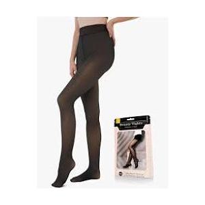 Fleece Lined Tights Women, Fake Translucent Thermal Winter Warm Fleece Tights, Sheer Thick Pantyhose Leggings for Women Black S 