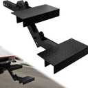 Hitch Step with Two Folding Steps for 2" Hitch Receiver, Folding Hitch Step for Pickup Truck SUV Camper Van Trailer, 12" W 4-Level Adjustable Height Bumper Step Heavy Duty Folding Hitch Step