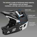 Lixada Adult Bike Helmet, Full Face Mountain Bike Helmet Lightweight Bicycle Helmet with Pads & Visor, Comfort Cycling Helmet Racing Downhill MTB Helmet for Men Women, L