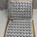 Biubumtu 2-Piece 48 Cup Steel Mini Muffin Pan – Non-Stick Bakeware Mini Cupcake Tin, Dishwasher Safe