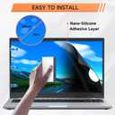 360 Privacy Screen for Laptop 16 Inch 16:10, 4 Way Computer Monitor Privacy Shield, Anti Glare Blue Light Filter Compatible with Lenovo Hp Dell Acer Asus Thinkpad Envy Xps
