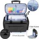 LUXJA Sewing Machine Case with Detachable Dolly, Rolling Sewing Machine Tote with Removable Bottom Pad (Fits for Most Standard Sewing Machines), Black (Patented Design), Sewing Machine Trolley