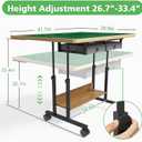 CODACE Puzzle Table with Drawers - 2000 Pieces Jigsaw Puzzles Table for Adults, Tilting Puzzle Board with 6 Sorting Trays and Cover, Tables with Adjustable Height Leg and Wheel, Puzzle Lover's Present, 2000 Pcs 6 Drawers