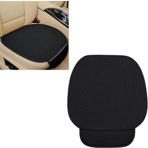 4PCS Car Seat Cushion Covers, Car Seat Cover Pad Front Bottom Protector Mat with Storage Pocket, Breathable Comfortable Auto Front Cushion Pad Mat for Most Vehicle and Office Accessories(Black)