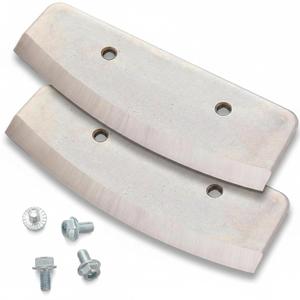 Silkfly 2 Pcs 8 Inch Hand Ice Auger Flat Blades Replacement Compatible with Eskimo Heavy Duty Stainless Steel Curved Drill Ice Fishing Auger Blades for Winter Outdoor Use