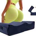 AOSSA BBL Pillow Brazilian Butt Lift Pillow After Surgery Seat Cushion Butt Pillow for Sitting Driving Post Recovery Booty Pillows Chair Butt Lift Buttocks Foam Cushion (Blue)