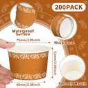 200 Pcs 8 oz Mexican Paper Bowls Cups Cielito Lindo Party Decoration De Barro Fiesta Bowls Fiesta Flower Terracotta Paper Snack Cups for Taco Party Birthday Dessert(White Flower)