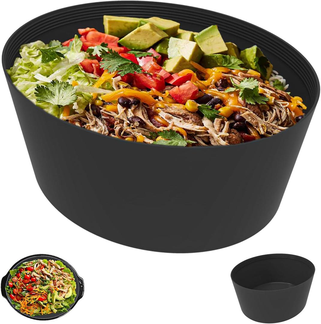 7-8 Quart Slow Cooker Liners Reusable. Thick and Sturdy. Compatible with Most 7-8 QT Silicone Crockpot Liner Inserts. Leakproof, Dishwasher Safe Crock Pot Liner Divider Accessories (Verify Size First) (Dark Grey)