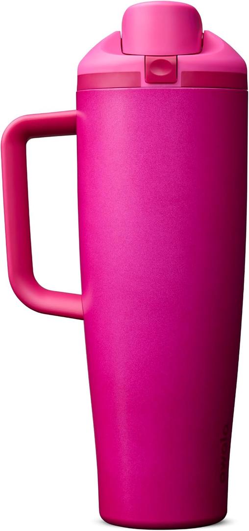 Owala FreeSip Tumbler Insulated Stainless Steel Water Bottle with Built-in Straw and Side Handle, For Travel, Work, School, and Sports, 40oz, BPA Free, Leak Proof, Read My Lips