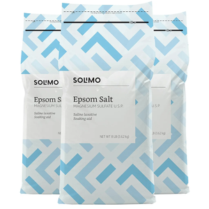 Amazon Brand - Solimo Epsom Salt Soak, Magnesium Sulfate USP, Unscented, 8 pound (Pack of 3)
Amazon's