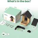 Bird Feeder with Camera, Smart Bamboo Bird Feeder, 2.5K UHD AI Identification, Real-time Videos & Pictures, Wireless Solar Powered Outdoor, Ideal for Garden Birding, Premium Present (Brown)