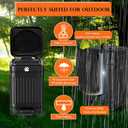 Dog Poop Trash Can Outside, 5L/1.3Gal Metal Dog Waste Trash Can with Lid, Foot Pedal, Pet Waste Container with 40 Bags, Poop Bucket with Lid Soft Close for Pet, Black