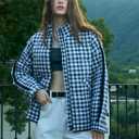 Gacaky Women's Baggy Lightweight Zip Puffer Jacket Warm Winter Down Coat with Pockets (M)