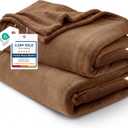 Bedsure GentleSoft Brown Throw Blanket for Couch - 300GSM Soft Cozy Fleece Blankets for Home Decor Gifts, 50x60 Inches