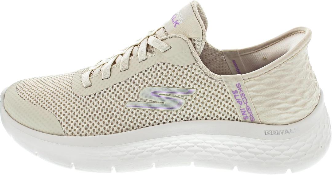 Skechers Women's Go Walk Flex Grand Entry Hands Free Slip-ins Sneakers (9 Wide, Off-white)