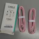 USB C Cable 10FT, 2Pack Long USB A to USB C Charger Cable, Type C Cable Fast Charging Upgraded Extra Durable Braided USBC Cord Compatible with iPhone 17 16 15 Pro Max/LG and More USB C Devices-Pink