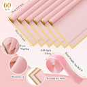 Mimorou 60 Sheets Flower Wrapping Paper, Waterproof Floral Bouquet Wrapping Paper Gold Edge Korean Florist Bouquet for DIY Valentine Wedding Birthday Graduation Gift(Pastel Pink)