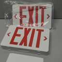 Exit Sign with Emergency Lights,LED Emergency Exit Light with Battery Backup,AC 120/277V, Commercial Emergency Lights Combo for Business Wall Or Ceiling Mount ETL Listed 1 Pack