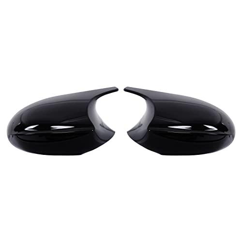BDBO Door Side Mirror Covers Mirror caps for Cars Rear View Cap for 3-Series E90 E92 E93 Sedan Pre-LCI 2005-2007 (Glossy Black)