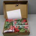 Nubry 50pcs Artificial Silk Roses Bulk,Fake Roses Flower with Stems Realistic Flowers for Wedding Centerpiece Home Party Decor(Red) (Red-50)