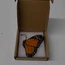Lolitarcrafts Stained Glass Butterfly Monarch Suncatcher for Pot Plant Decoration,Gift for Women Light Catcher Sun Room Decor Village Style