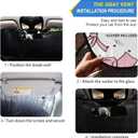 Cute Bows Pink Windshield Sun Shade for Car Auto SUV Truck Foldable Front Window Sunshade Sun Visor Protector Block UV Rays Reflect Heat, 55" x 28"