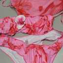 SOLY HUX Women's 3 Piece Swimsuit Floral Halter Bikini Set Beach Vacation Bathing Suit with Drawstring Cover Up Skirt Large