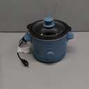 bella 1.5 Qt Slow Cooker with 3 Heat Manual Control, Ceramic Nonstick Coating, Dishwasher Safe Stoneware Pot and Tempered Glass Lid, Tangle Free Cord Wrap & Cool Touch Handles, Surf